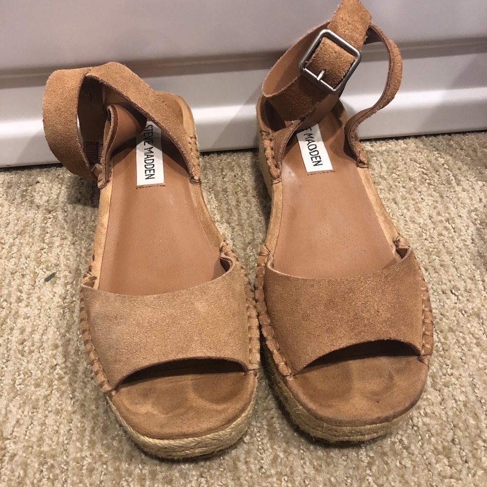 Steve Madden - Elody tan wedges